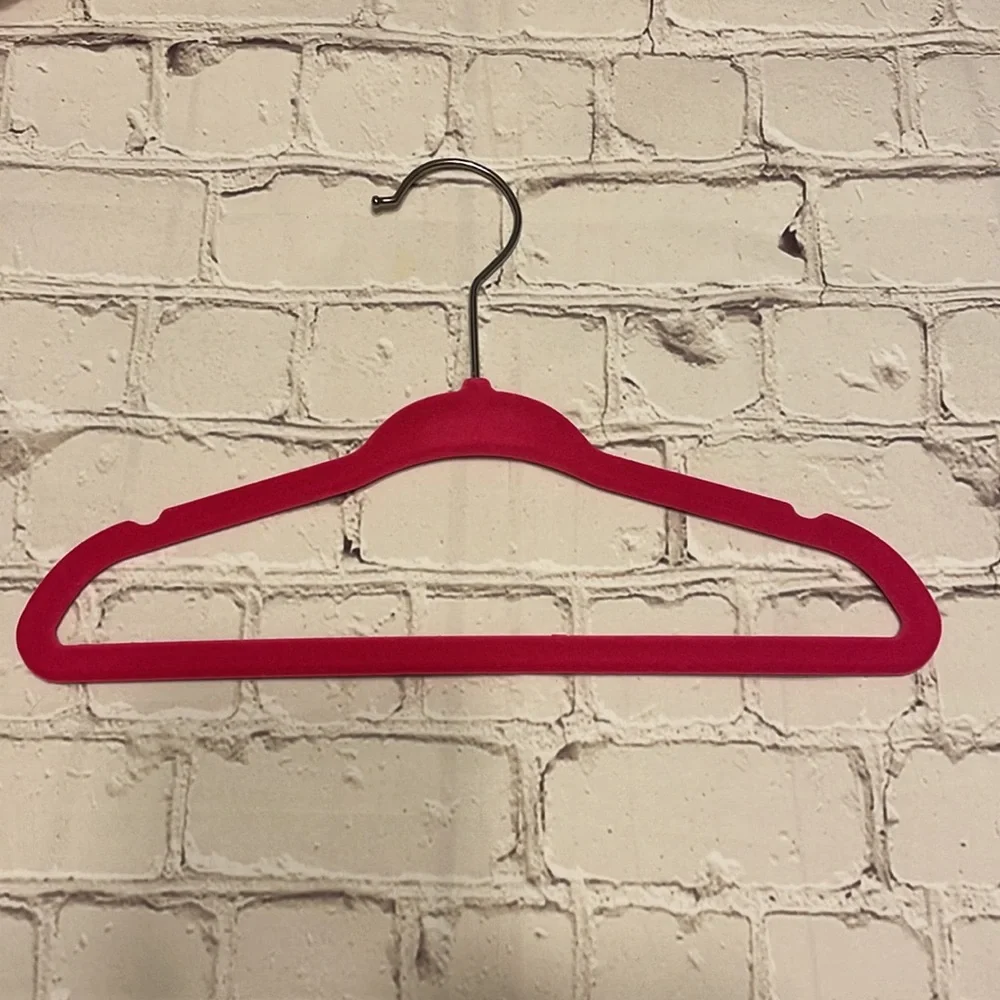 🌸 Hot Pink Toddler Velvet Hangers - Set of 22